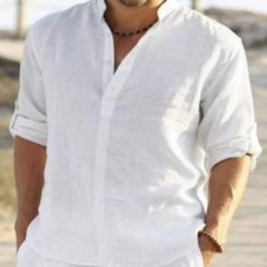 German Linen Full White Fabric