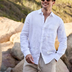 Rganic fashion Linen Full White Fabric